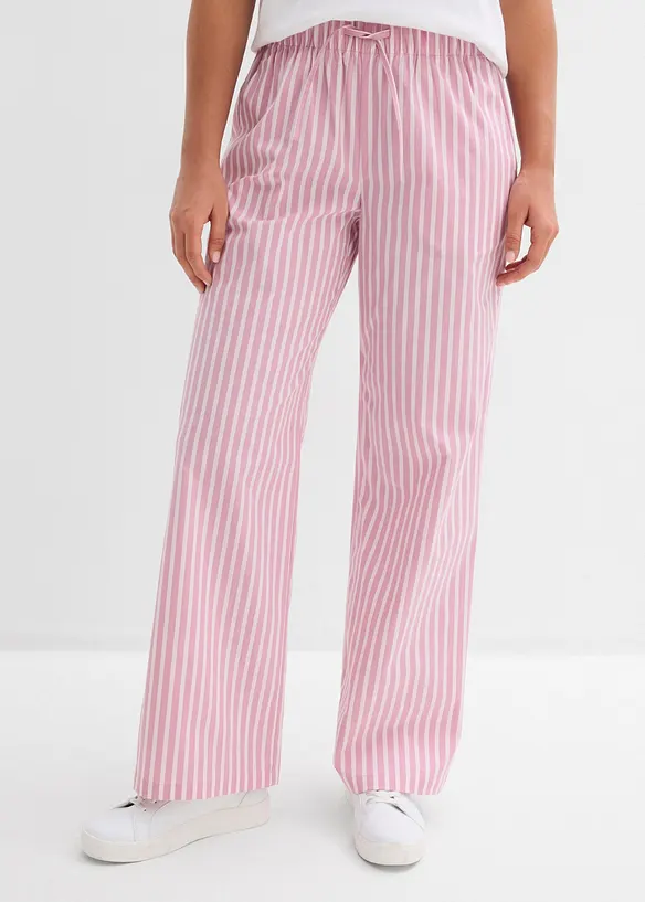 Palazzo-Hose aus Baumwoll-Mix in rosa von vorne - bonprix Palazzo-Hose aus Baumwoll-Mix in rosa von vorne - bonprix