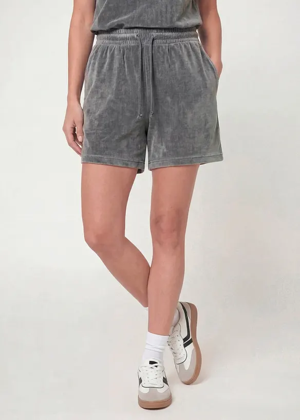 Shorts aus Frottee in blau von vorne - bonprix