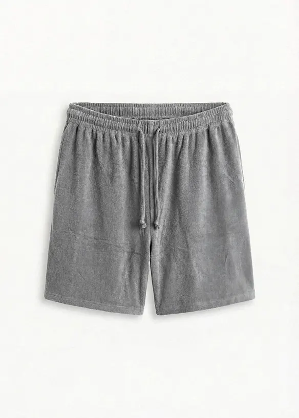 Shorts aus Frottee in blau von vorne - bonprix