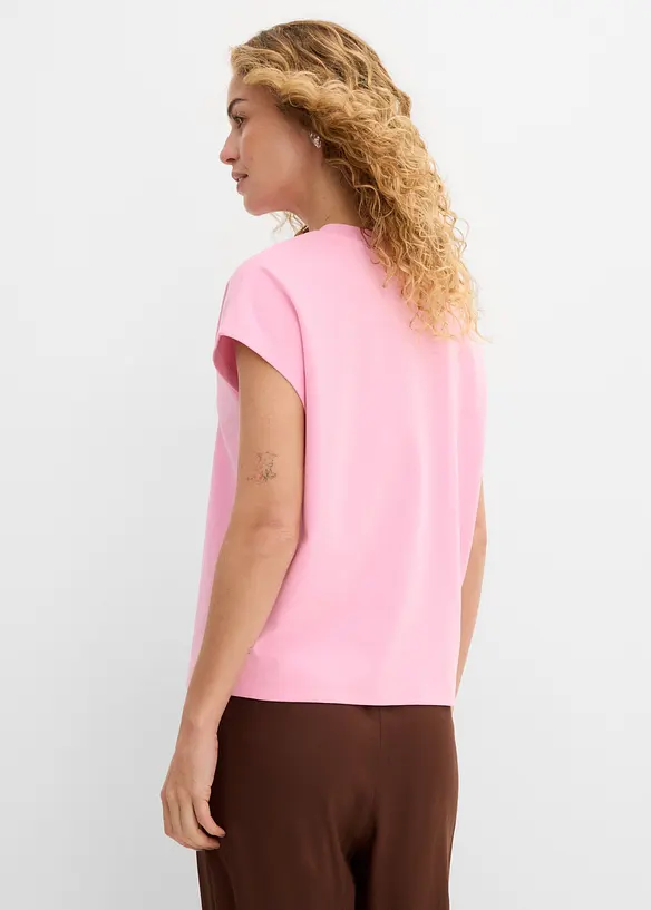 T-Shirt aus reiner Bio-Baumwolle (2er Pack) in rosa von hinten (im Anschnitt) - bonprix T-Shirt aus reiner Bio-Baumwolle (2er Pack) in rosa von hinten (im Anschnitt) - bonprix