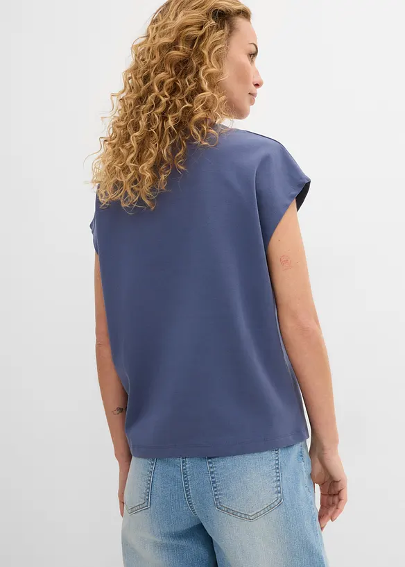 T-Shirt aus reiner Bio-Baumwolle (2er Pack) in blau von hinten (im Anschnitt) - bonprix T-Shirt aus reiner Bio-Baumwolle (2er Pack) in blau von hinten (im Anschnitt) - bonprix