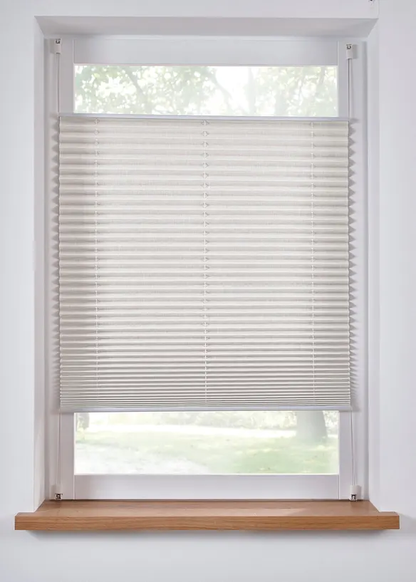 Verdunkelungsplissee mit Struktur in beige - bonprix
