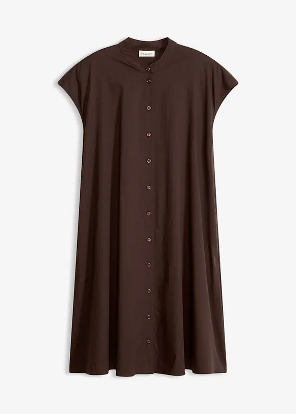 Hemdblusenkleid in braun von vorne - bonprix