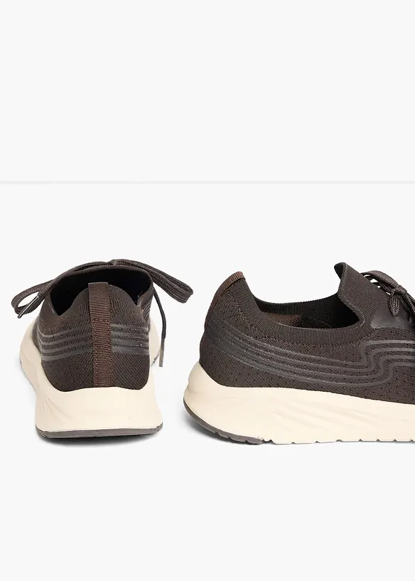 Sneaker aus Soft-Material in braun - bonprix