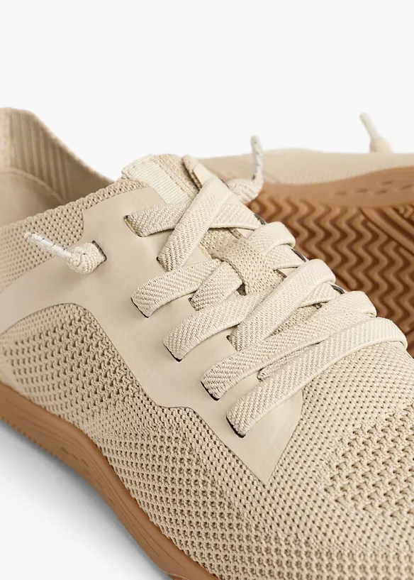 Barfußschuhe mit Schnürung in beige - bonprix