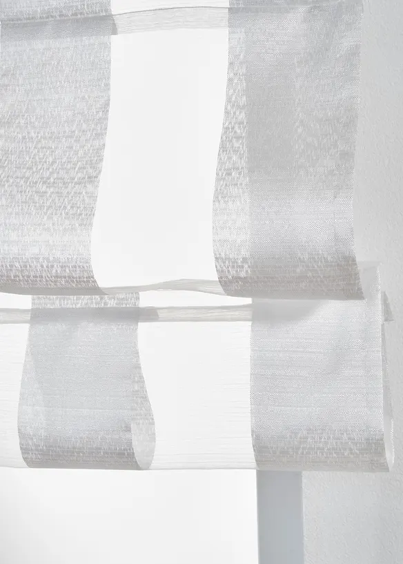 Faltrollo mit leichtem Glanz, in vielen Größen in weiß (Detailaufnahme) - bonprix