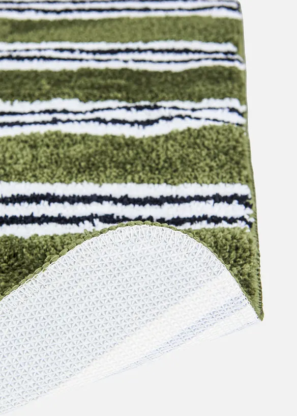 Getuftete Badmatte mit Streifen in grün (Ambiente) - bonprix