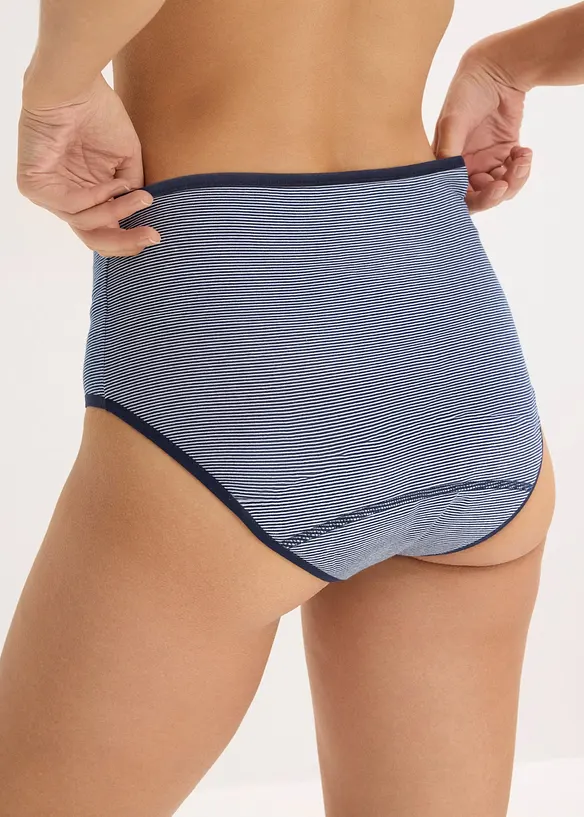 Perioden Maxipanty mit mittlerer Saugstärke (3er Pack) in blau von hinten - bonprix