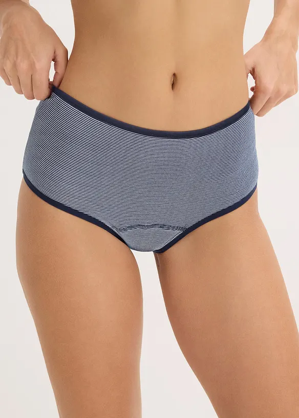 Perioden Maxipanty mit mittlerer Saugstärke (3er Pack) in blau von vorne - bonprix