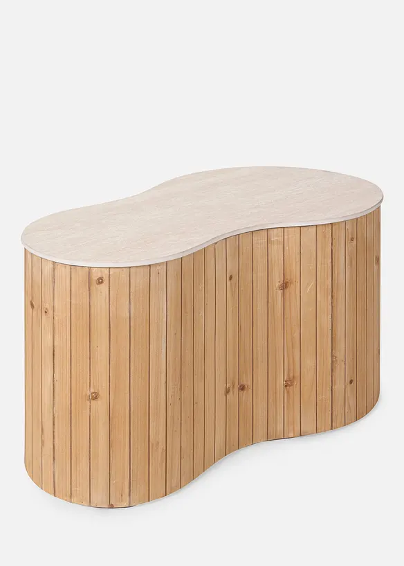 Couchtisch in beige von vorne - bonprix