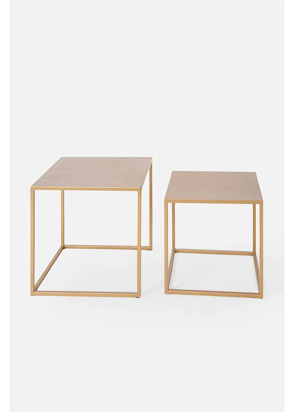Beistelltische in gold von vorne - bonprix