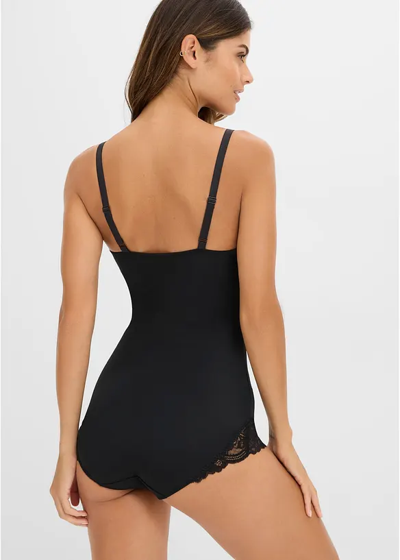 Light Shape Body mit Spitze in schwarz von hinten (Totalaufnahme) - bonprix