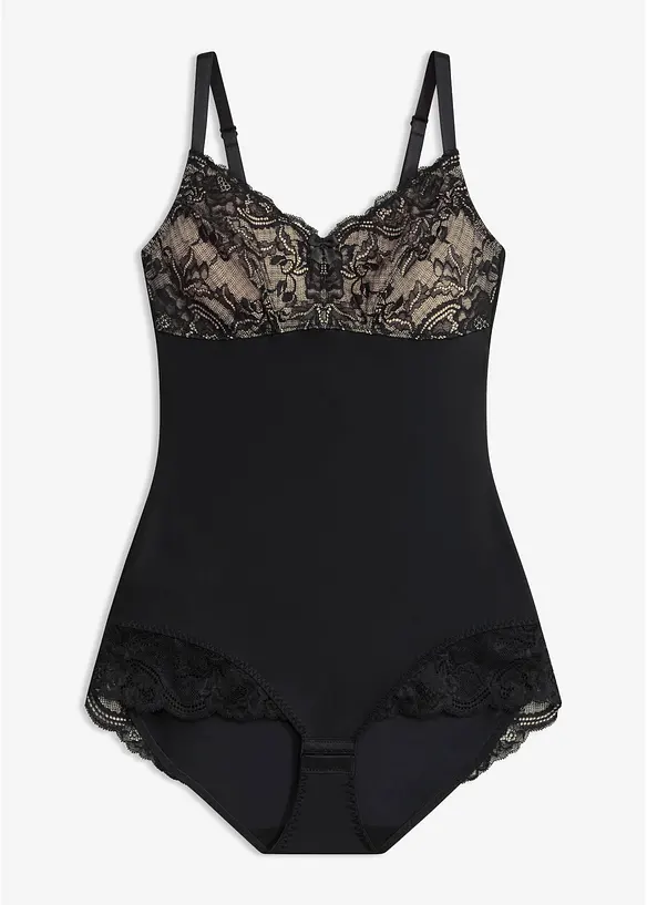 Light Shape Body mit Spitze in schwarz von vorne - bonprix