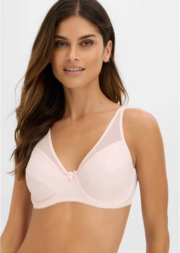 Bügel-BH mit Mesh (2er Pack) in rosa von vorne (im Anschnitt) - bonprix