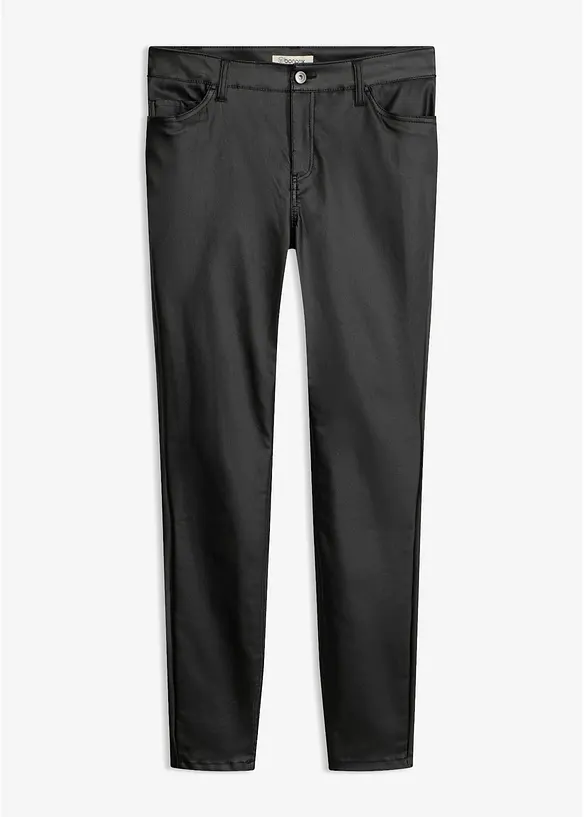 Stretch-Hose aus Viskose-Mix in schwarz von vorne - bonprix