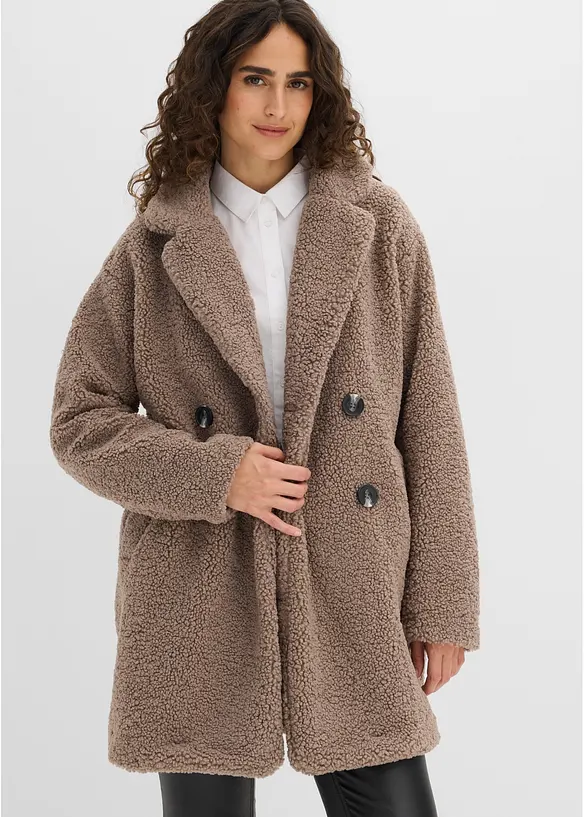 Kurzmantel in braun von vorne (Totalaufnahme) - bonprix