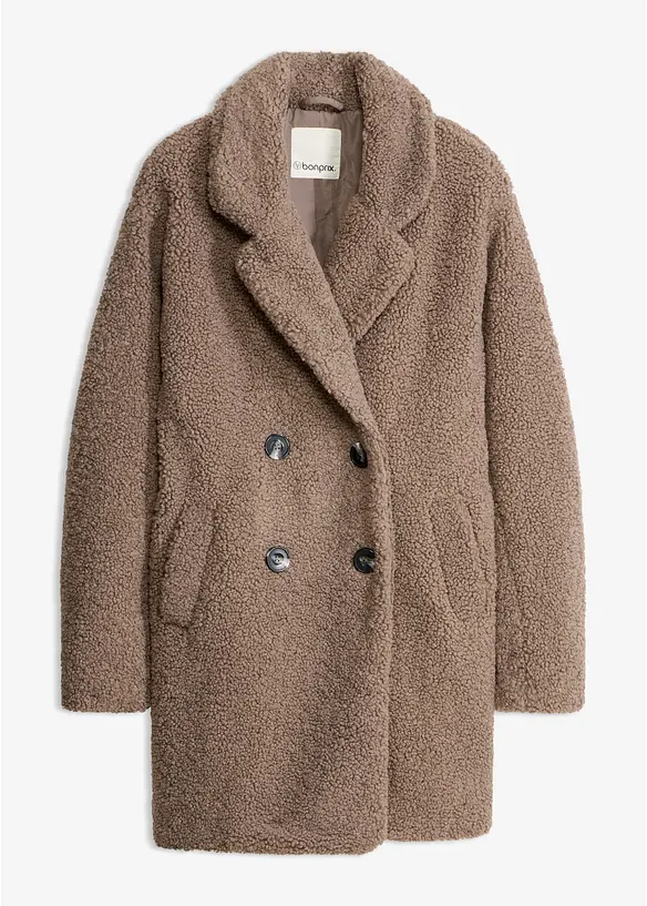 Kurzmantel in braun von vorne - bonprix