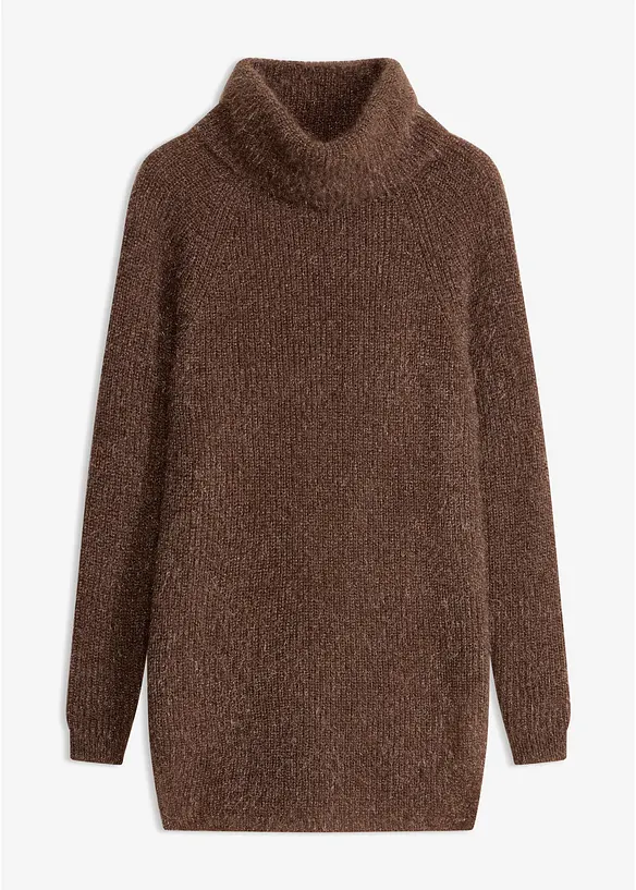 Oversize-Rollkragenpullover in braun von vorne - bonprix Oversize-Rollkragenpullover in braun von vorne - bonprix