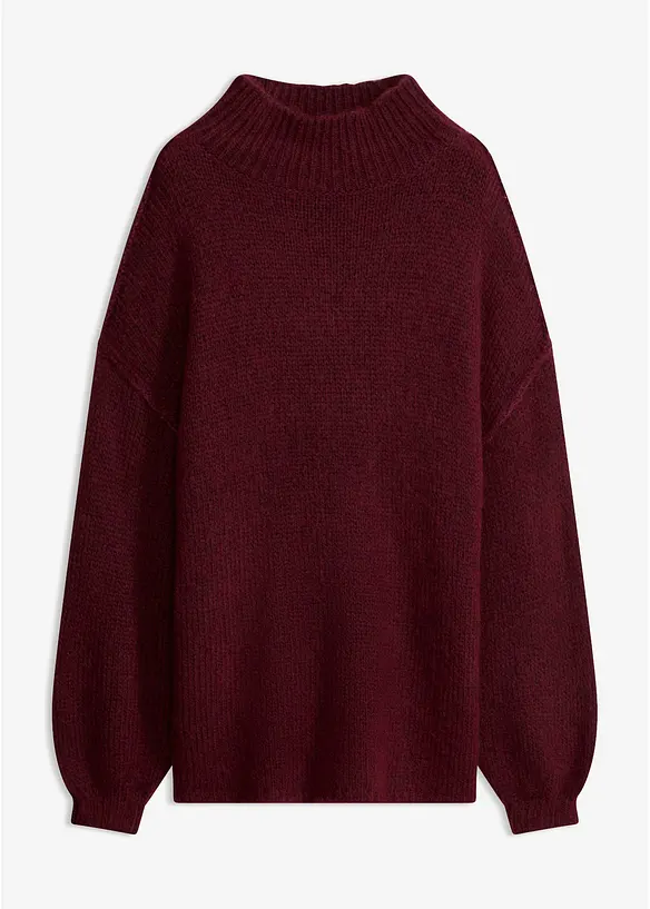 Grobstrick-Pullover in rot von vorne - bonprix