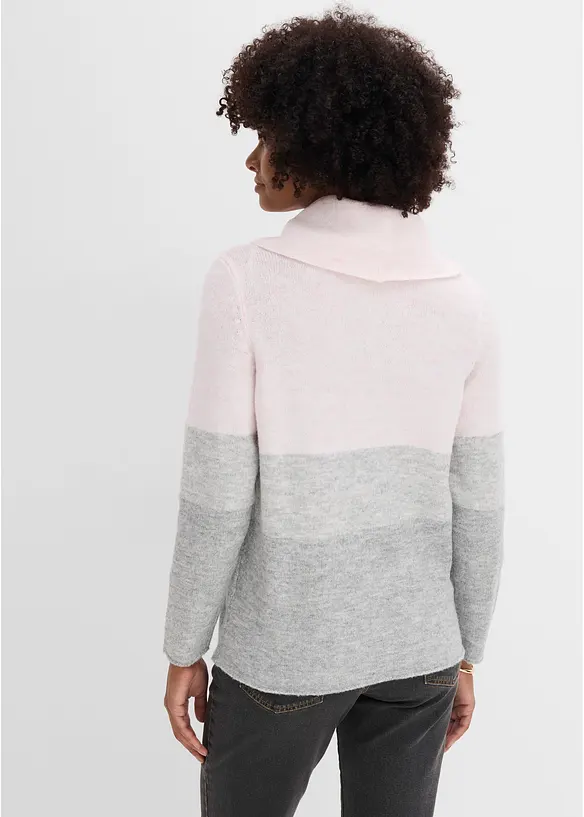 Rollkragenpullover in rosa von hinten (im Anschnitt) - bonprix