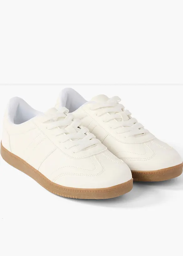 Sneaker im Retrolook in weiß - bonprix