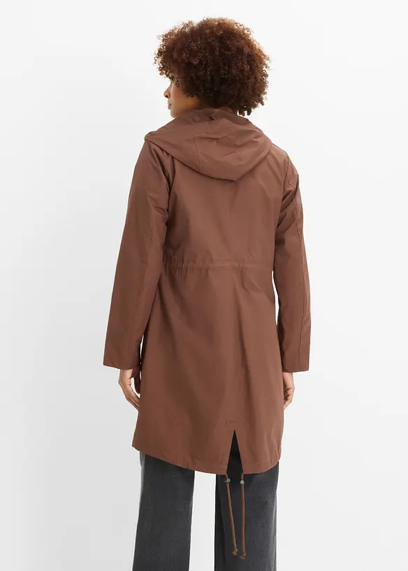 Parka mit Kapuze in braun von hinten (im Anschnitt) - bonprix