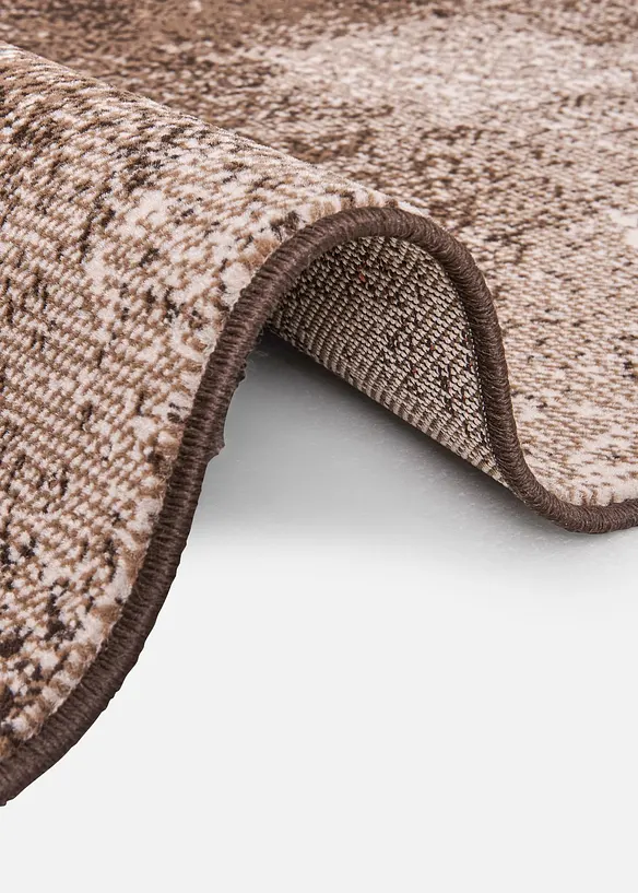Teppich mit marmorierter Musterung in braun (Detailaufnahme) - bonprix