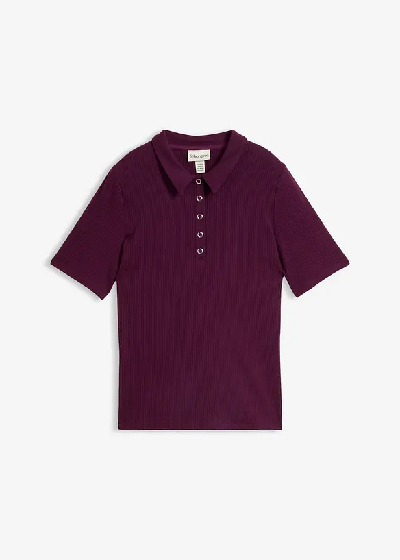Poloshirt aus Viskose-Mix in lila von vorne - bonprix Poloshirt aus Viskose-Mix in lila von vorne - bonprix