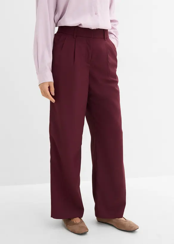 Schlupfhose mit Twill-Struktur in rot von vorne - bonprix