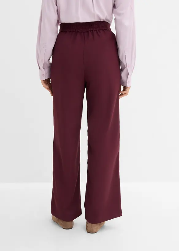 Schlupfhose mit Twill-Struktur in rot von hinten - bonprix