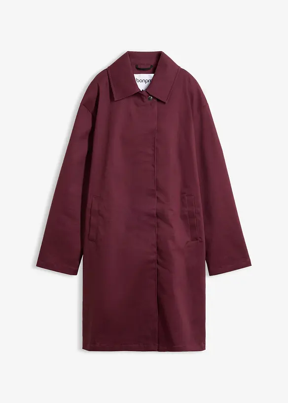 Wasserabweisender Trenchcoat, Oversized in rot von vorne - bonprix