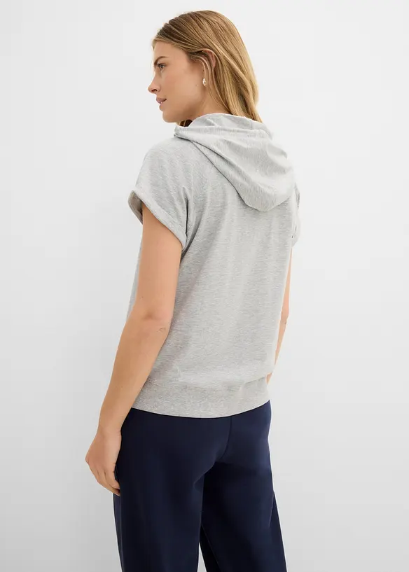 Sweatshirt mit Kapuze in grau von hinten (im Anschnitt) - bonprix Sweatshirt mit Kapuze in grau von hinten (im Anschnitt) - bonprix