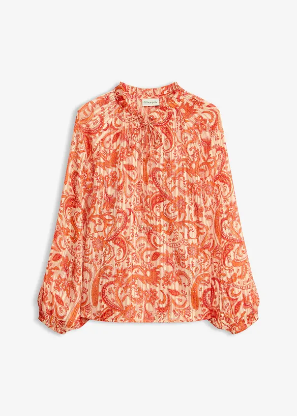 Tunikabluse in beige von vorne - bonprix