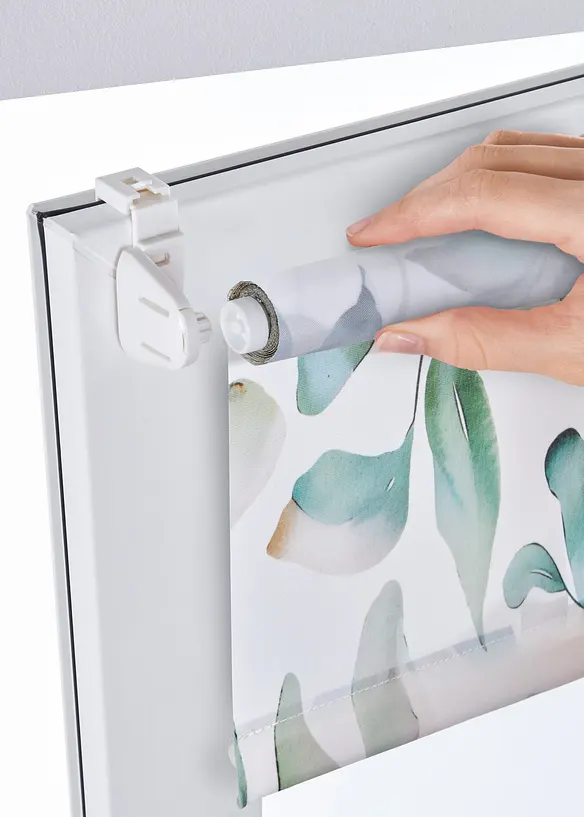 Sichtschutzrollo mit Druck in grün - bonprix