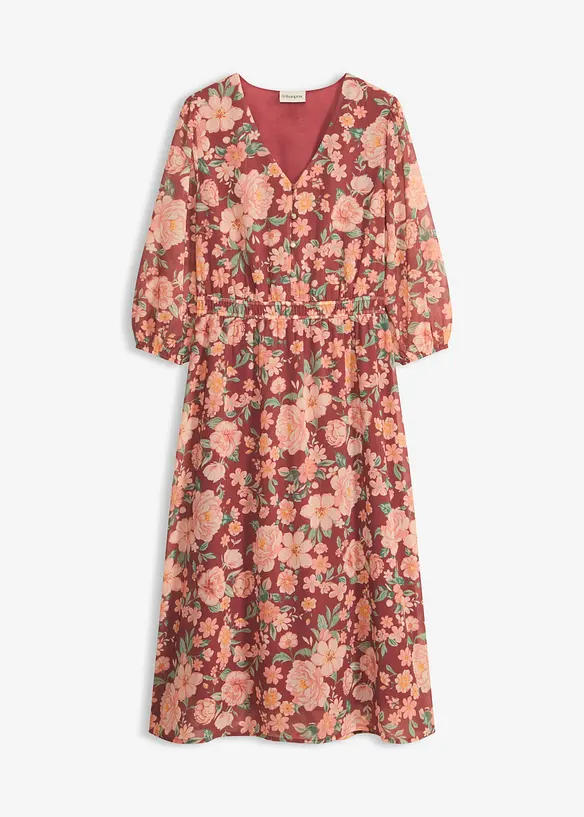 ausgestelltes Chiffonkleid in rot von vorne - bonprix ausgestelltes Chiffonkleid in rot von vorne - bonprix