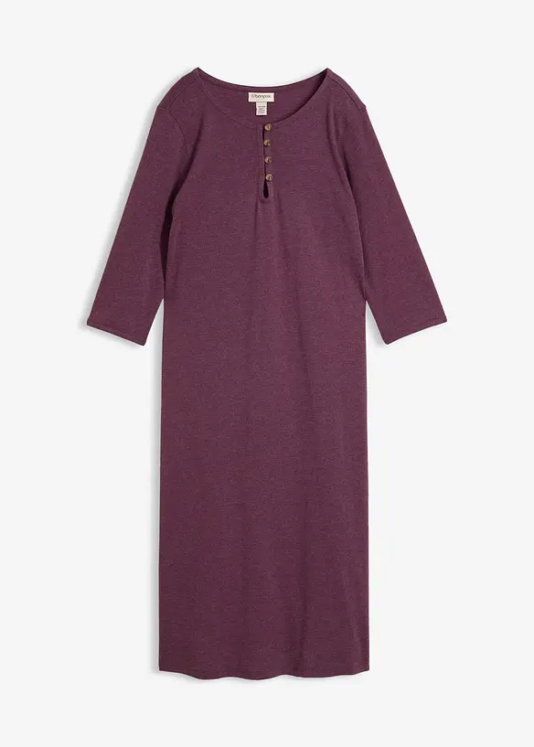 Shirtkleid mit 3/4-Ärmeln in rot von vorne - bonprix