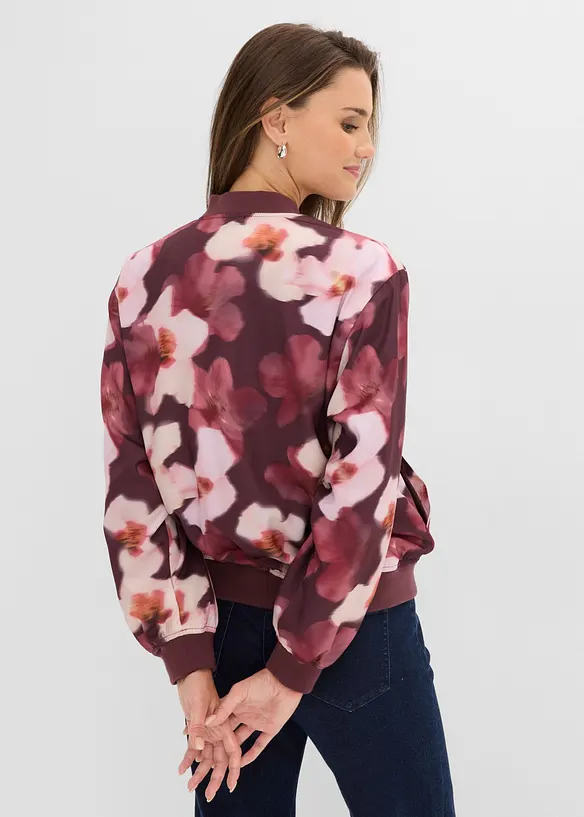 Blouson aus fließendem Satin in rot von hinten (im Anschnitt) - bonprix