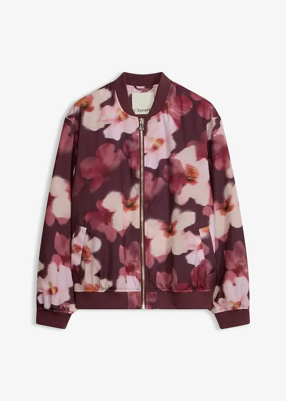 Blouson aus fließendem Satin in rot von vorne - bonprix