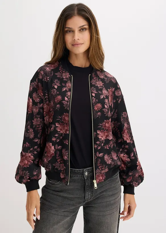 Blouson in schwarz von vorne (im Anschnitt) - bonprix