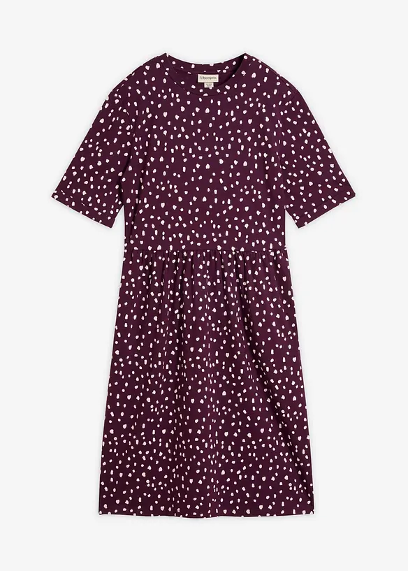 Shirtkleid aus elastischem Baumwoll-Mix in lila von vorne - bonprix Shirtkleid aus elastischem Baumwoll-Mix in lila von vorne - bonprix