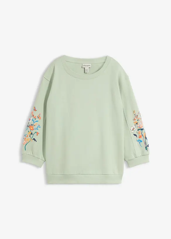Sweatshirt aus reiner Bio-Baumwolle in grün von vorne - bonprix Sweatshirt aus reiner Bio-Baumwolle in grün von vorne - bonprix