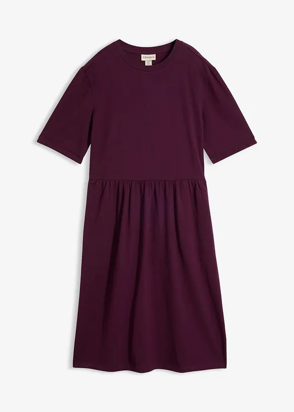 Shirtkleid aus elastischem Baumwoll-Mix in lila von vorne - bonprix Shirtkleid aus elastischem Baumwoll-Mix in lila von vorne - bonprix