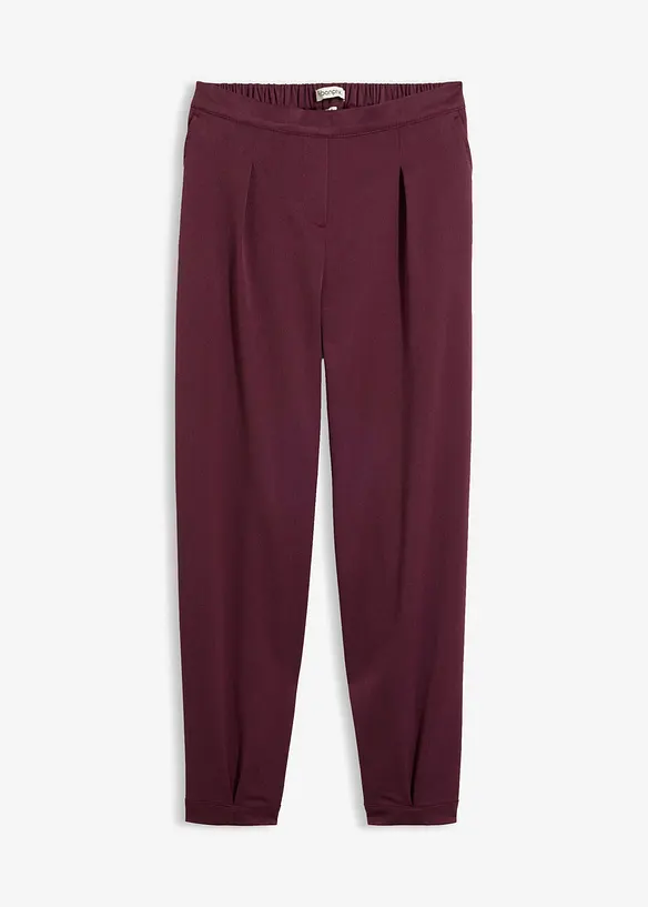 Verkürzte Hose aus Viskose-Mix in rot von vorne - bonprix