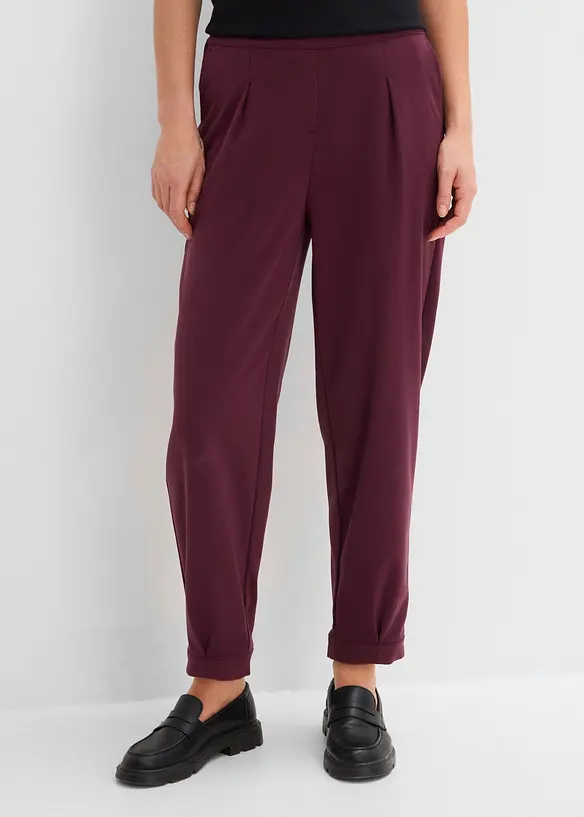 Verkürzte Hose aus Viskose-Mix in rot von vorne - bonprix