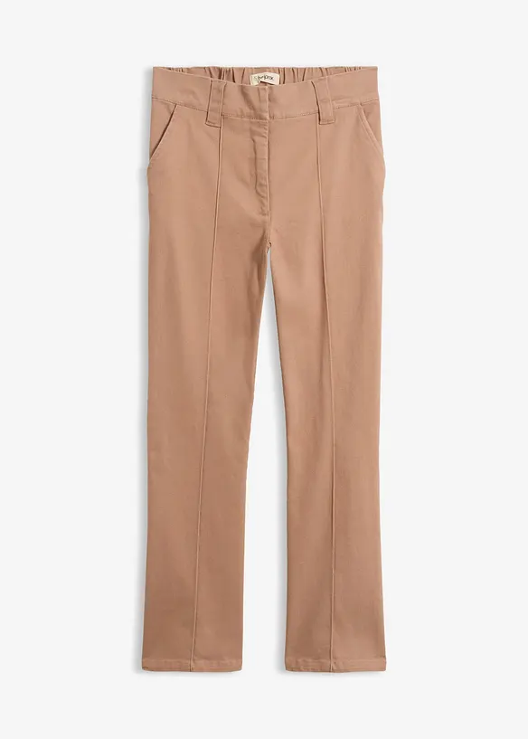 Twillhose aus Baumwoll-Mix in braun von vorne - bonprix