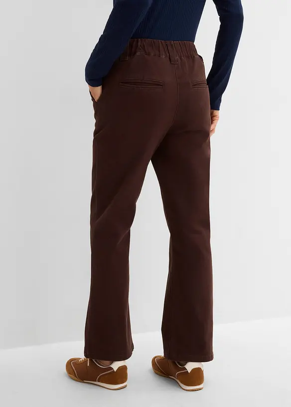 Twillhose aus Baumwoll-Mix in braun von hinten - bonprix