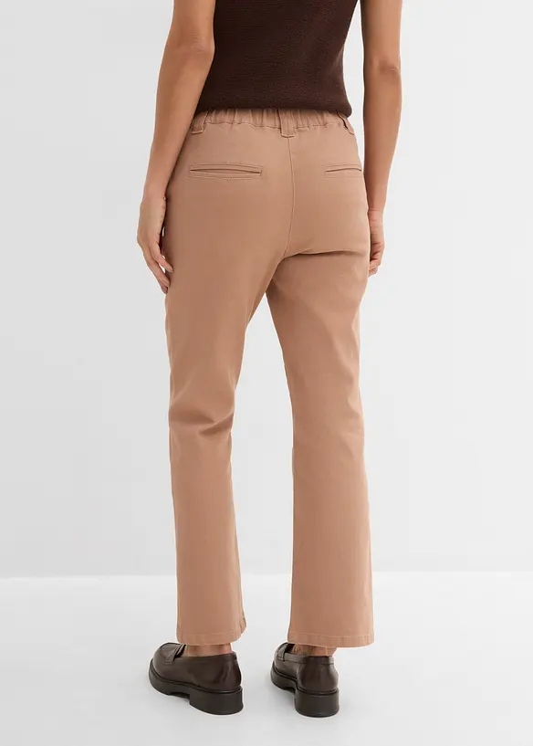 Twillhose aus Baumwoll-Mix in braun von hinten - bonprix