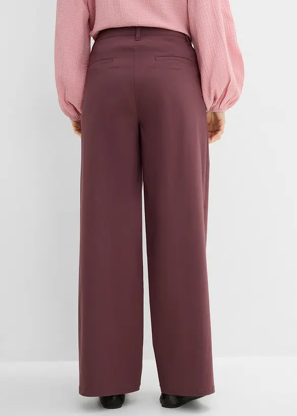Bengalin-Hose aus Viskose-Mix in lila von hinten - bonprix