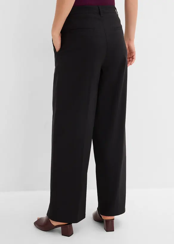 Bengalin-Hose aus Viskose-Mix in schwarz von hinten - bonprix
