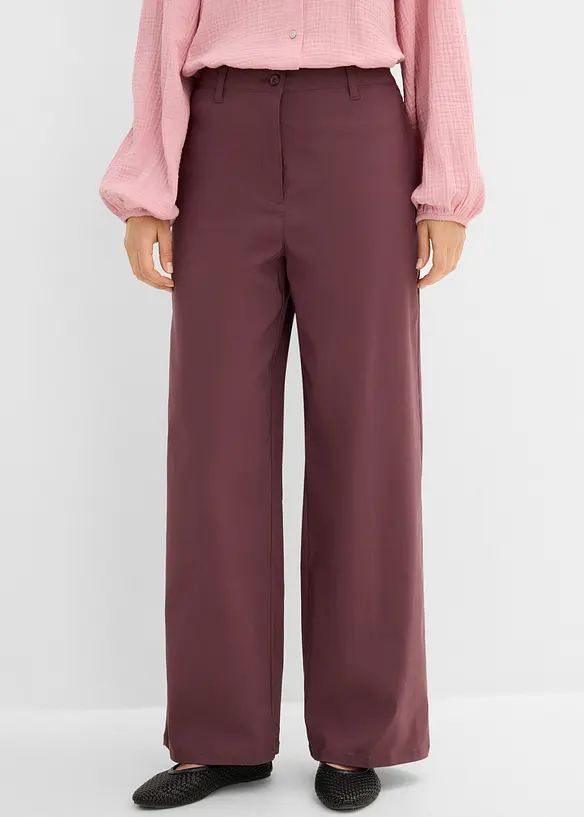 Bengalin-Hose aus Viskose-Mix in lila von vorne - bonprix